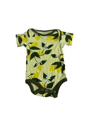 Kickee Pants Baby Girl Lemon Bodysuit 0-3M | Bamboo Short Sleeve Onesie | Soft B